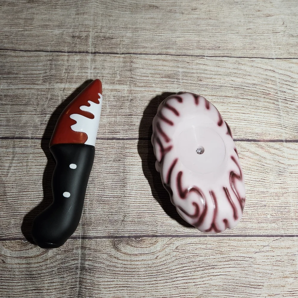 Horror Halloween brain knife small squeaky dog toys